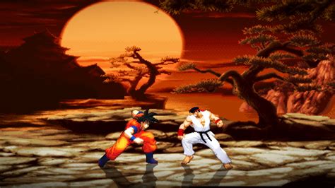 Goku vs Ryu - A Friendly Fight by GreenLanternSpider on DeviantArt