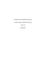 Psy Short Paper Module Six Essay Docx Southern New Hampshire