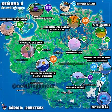 Fortnite Temporada 4 Ubicaciones De Monedas Xp Newbiegamers