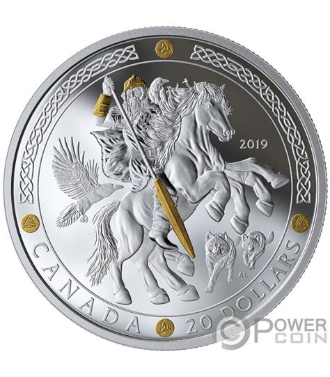 Odin Norse Gods Oz Monnaie Argent Canada