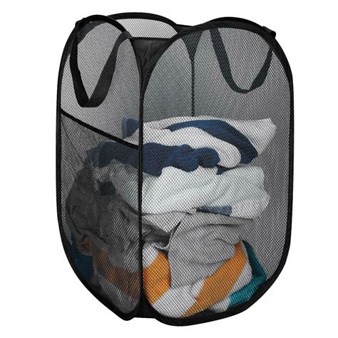 Mesh Popup Laundry Hamper - Portable, Durable Handles, Collapsible for ...