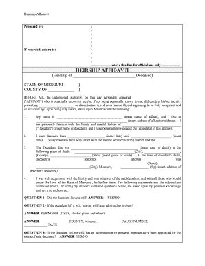 Missouri Affidavit Form Fill Online Printable Fillable Blank