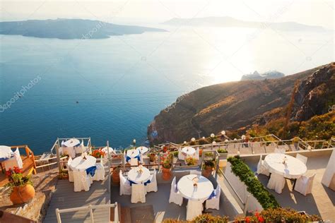 Local restaurant in Fira Stock Photo by ©ivanmateev 82332976