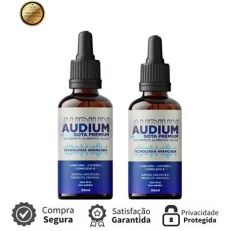 2 Audium Gotas Premium 60 Ml Original Acaba Zumbido