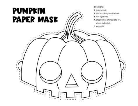 Pumpkin Halloween Mask Templates 15 Free Pdf Printables Printablee