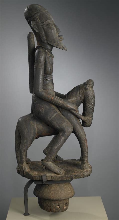 Djenne Equestrian Figure Mali C Mid 15th Century Wood Esculturas