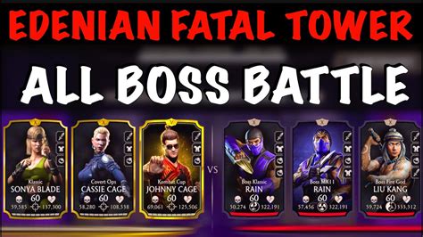 Edenian Fatal Tower All BOSS Battle Using Gold Team Mk Mobile YouTube