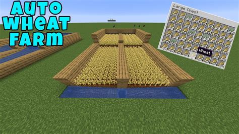 Minecraft Automatic Wheat Farm Tutorial Youtube