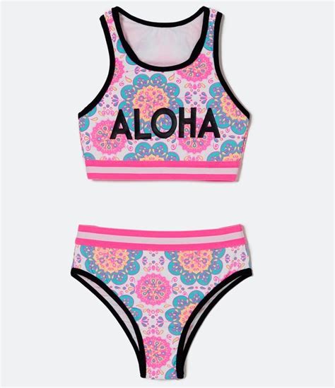 Bikini Deportivo Infantil Con Estampado De Mandalas Talle A A Os