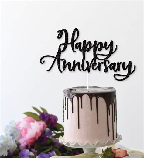 Happy Anniversary Year Cake Topper 04e