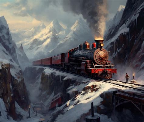 Premium Photo | Steam train in winter