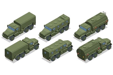 Isometric Mine Resistant Ambush Protected Vehicles