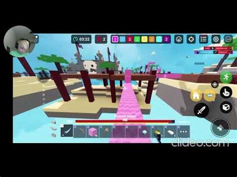 Playing Bedwars On Mobile Roblox Bedwars Youtube