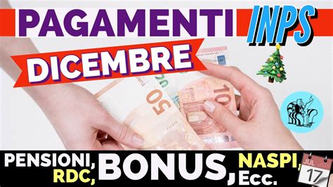 Tutti I Pagamenti Di Dicembre 2021 👉 Bonus Pensioni Rdc Ecc 💰 💶 💸 Youtube