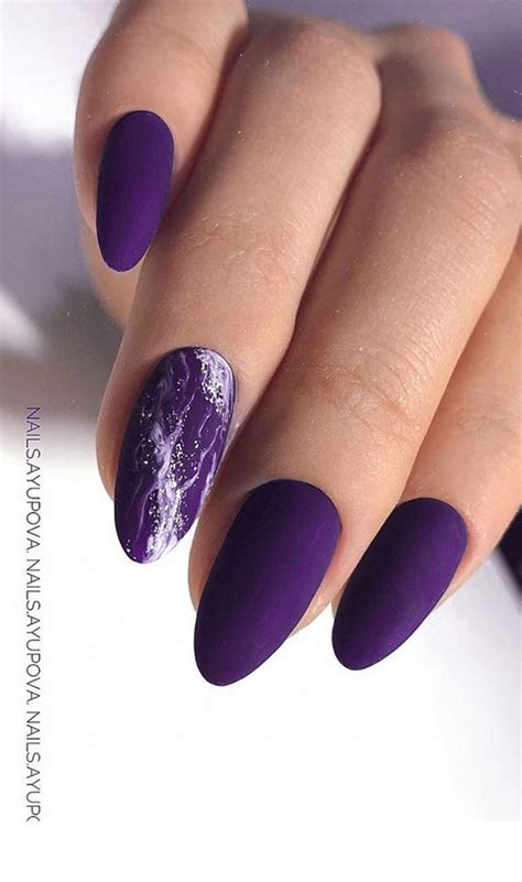 Purple Matte Nails