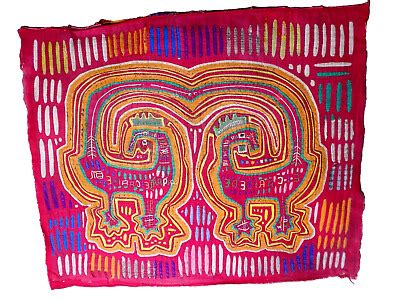 Kuna Indian Mola Textile Panama Latin America Applique Vintage