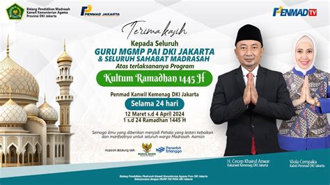 LIVE Kultum Ramadhan 1445 H Puasa Membentuk Pribadi Takwa Ust