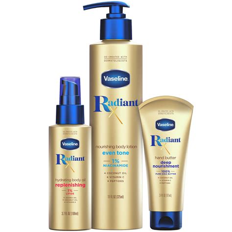 Vaseline Radiant X Skin Care Set Even Tone Nourishing Body Lotion With 1