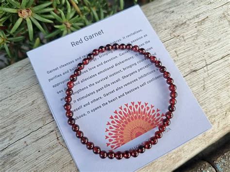 Red Garnet Bangle Mm Hello Indigo Halo