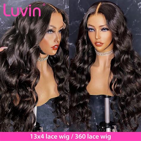 Luvin Body Wave 360 Lace Frontal Wigs 26 28 30 Inch Pre Plucked With