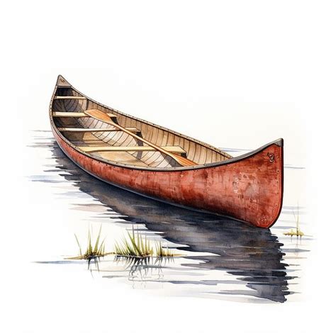 Premium Photo A Painting Of Rowboat Watercolor