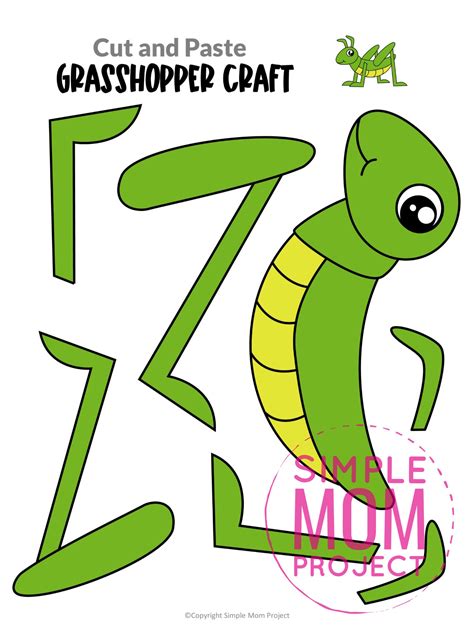 Free Printable Grasshopper Craft Template Simple Mom Project