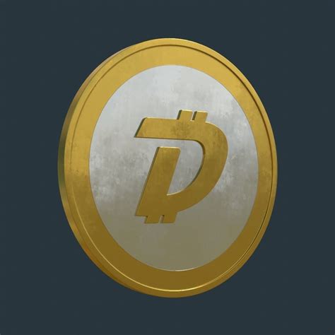 DigiByte DGB Cryptocurrency Coin 3D Model CGTrader