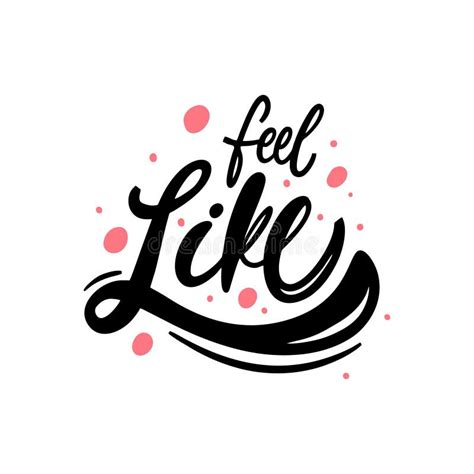 Feel Good Hand Written Lettering Phrase Black Color Text Vector