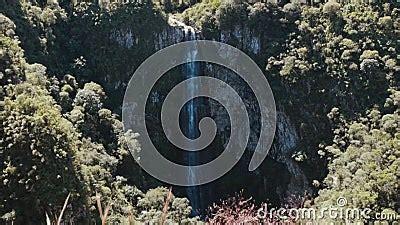 Waterfall with Cliff in Espraiado Canyon in Santa Catarina, Brazil Stock Video - Video of ...