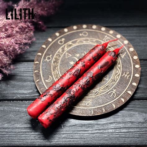 set   love spell ritual beeswax candles  myrrh oil  dried