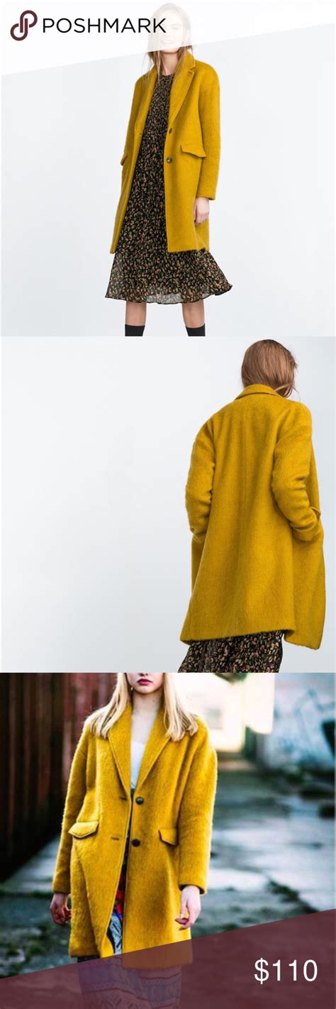 Mustard Yellow Jacket Zara Trafaluc Outerwear Coat Clothes Design