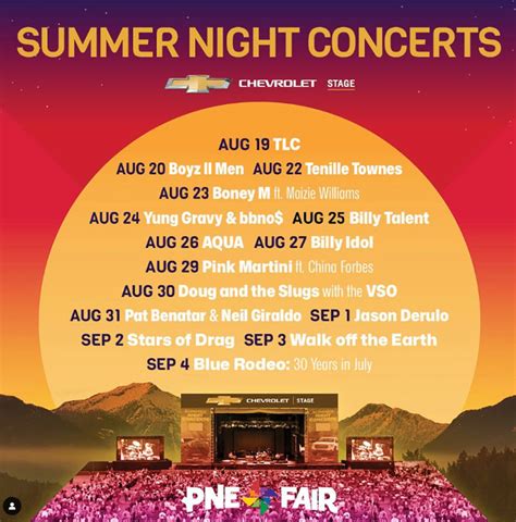 PNE 2023 Vancouver BC: Summer Concerts, Events, Tickets