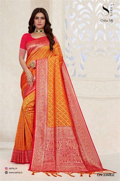 Aura Sarha Osha Silk Vol Designer Party Wear Saree Catalog Exporter