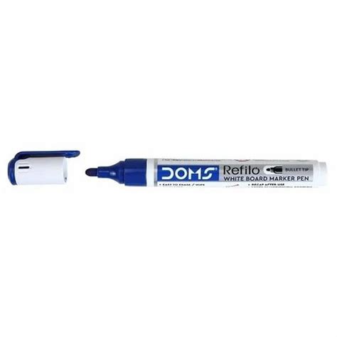 Doms Refilo Non Toxic Hi Tech Refillable White Board Marker Pen Blue