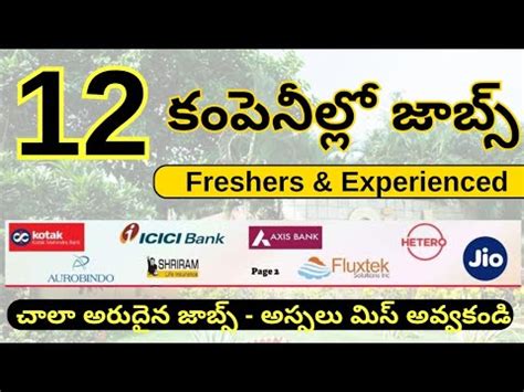 LATEST MEGA JOB VACANCY FOR FRESHERS 2024 SUCCESS DRIVE TELUGU YouTube