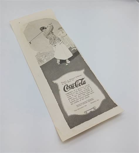 Antique Coca Cola Ad Woman Playing Golf Magazine Advertisement Coke