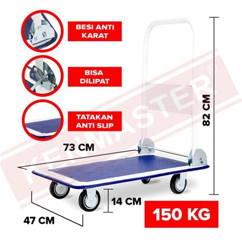 Promo Kenmaster Hand Truck 150 Kg RODA KARET Troli Lipat Dorong