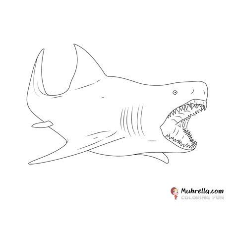 Megalodon Coloring Page