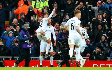 Gylfi Sigurdsson Swansea City Celebrates After Editorial Stock Photo