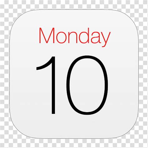 Ios Icons Updated Calendar Official Monday Calendar Transparent