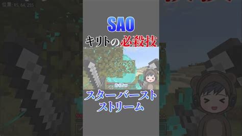 【マイクラ】sao・キリトの必殺技「スターバーストストリーム」をコマンドで完全再現！【ソードアートオンライン】 Minecraft