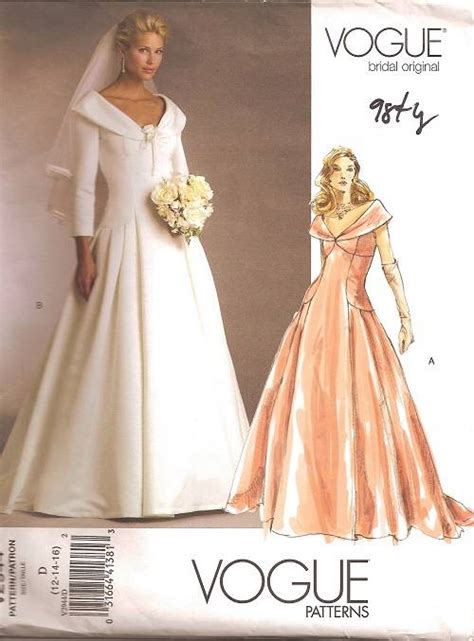 Vogue Bridal Original Sewing Pattern Stunning Misses Wedding Dress Gown U Pick Ebay