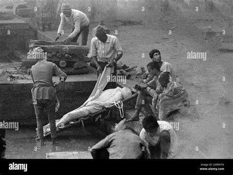 Prereation Of A Cremation At The Pashupati Hindu Temple Complex