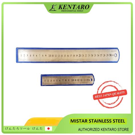 Jual MISTAR STAINLESS STEEL 30 60 CM KENTARO JAPAN QUALITY PENGGARIS