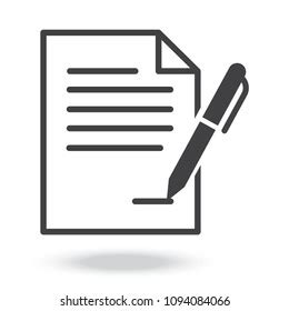 Pen Signing Contract Signature Vector Icon Stock Vector Royalty Free