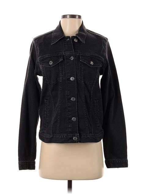 Gap Solid Black Denim Jacket Size S 70 Off Thredup