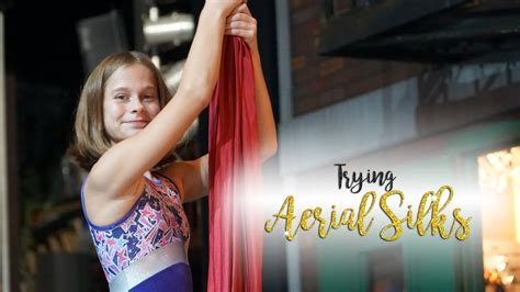 Gymnast Tries Aerial Silks Kyra Sgg Youtube