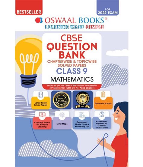 Oswaal CBSE Question Bank Class 9 Mathematics Book Chapterwise