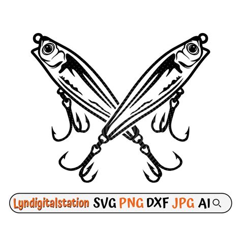 Fishing Lure Svg Fishing Clipart Fishing Bait Cut File Fishhook Stencil