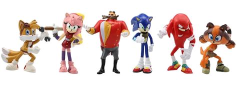 Sonic The Hedgehog Action Figures – 6 Pcs Collectible Figures – for ...